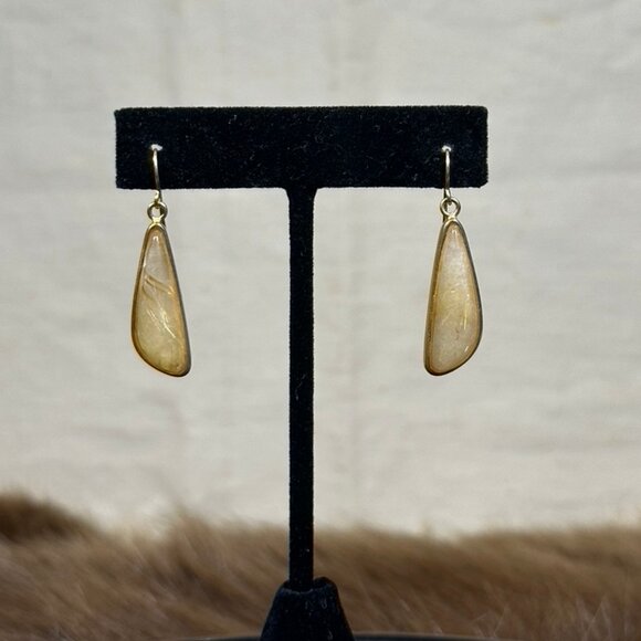 Marcia Moran Jewelry - Marcia Moran Gold-Filled Teardrop Stone Earrings